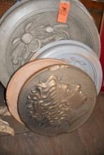(5) LARGE EAGLE SIGNS, APPROX. 40" DIA, EAGLE SIGN, 30" DIA, MEDUSA 29" DIA.