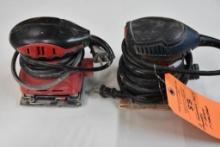 (2) ELECTRIC PALM SANDERS, (1) BOSCH AND (1) TOOLSHOP