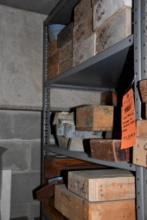METAL SHELF UNIT, INCLUDES ALL CONTENTS, MOSTLY MOLDS, 24" X 36" X 84"H