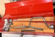 PROTO AUGER STYLE SOCKET SET 1/2" DRIVE IN RED METAL TOOL BOX
