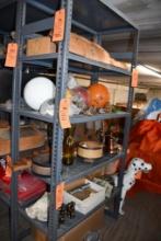(2) GRAY METAL SHELVING UNITS ON ENDS, NO CONTENTS, 18" X 36" X 75"T, DELAYED REMOVAL