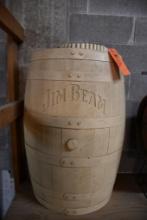 JIM BEAM POLYURETHANE BARREL PIECE & PEDESTAL STAND