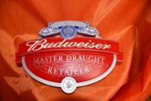 BUDWEISER DOUBLE SIDED SIGN, 18" X 11"