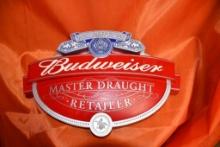 BUDWEISER DOUBLE SIDED SIGN, 18" X 11"