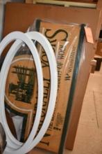 (3) 4' X 2' WHITE OVAL FRAMES & (2) LARGE "NATURALLY YOURS" SIGNS, 51" X 33"