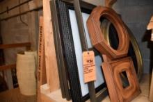 ASSORTED PLASTIC & URETHANE PICTURE FRAMES, MANY 4 SECTION WINDOW FRAME