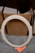BOX OF OVAL WOODGRAIN FRAMES, 19" X 23"