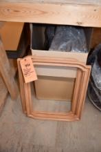 BOX OF RECTANGULAR WOODGRAIN FRAMES, 22"X 18"