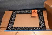 (6) BLACK & SILVER PLASTIC FRAMES: 5-FRAMES 21" X 25" PICTURE 16" X 20, 1-FRAME 16" X 19" PICTURE