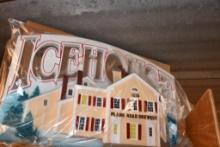 MILLER ICE HOUSE PLANK ROAD BREWERY WALL SIGN, 20"H X 33"W
