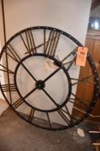 LARGE METAL CLOCK FRAME, ONLY 1 HAND, 44" DIA
