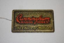 VINTAGE CUNNINGHAM RADIO TUBES ADVERTISING, THE CHOICE OF MILLIONS, 5" X 3"