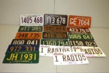MASONITE AND METAL ILLINOIS 1940-1950 ETC. LICENSE PLATES, WAR TIME