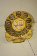 VINTAGE NATURE'S REMEDY NR TABLETS POINT OF SALE CARDBOARD ADVERTISING SIGN, FEATURING RADIO