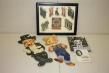 VINTAGE CHARLIE MCCARTHY LOT, VENTRILOQUIST DUMMY 1930'S RADIO PARTY GAME AND MORE