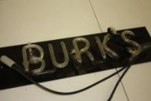 VINTAGE NEON ADVERTISING SIGN, BURK'S