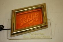 SCHLITZ LIGHT UP PLASTIC WALL SIGN, "THE BEER THAT MADE MILWAUKEE FAMOUS"