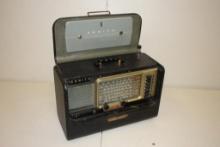 VINTAGE ZENITH TRANSOCEANIC S-5580 SHORTWAVE RADIO BLACK, H500
