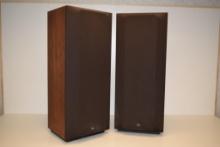PAIR VINTAGE JBL L150A L150 STEREO SPEAKERS LOUDSPEAKERS, WITH GRILLS, RECENT REFOAM