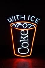 VINTAGE NEON ADVERTISING SIGN, COCA-COLA ICE