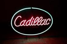 VINTAGE NEON ADVERTISING SIGN CADILLAC AUTOMOBILE