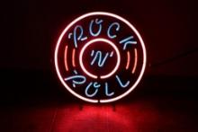 VINTAGE NEON ADVERTISING SIGN, ROCK & ROLL