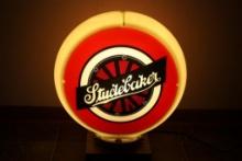 STUDEBAKER GAS PUMP GLOBE ON BASE, REPRODUCTION