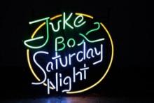 VINTAGE NEON ADVERTISING SIGN, JUKE BOX SATURDAY NIGHT