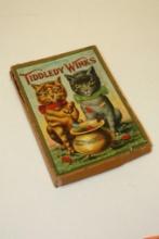 ANTIQUE TIDDLEDY WINKS BOARD GAME IN ORIGINAL BOX, MILTON BRADLEY