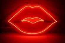 VINTAGE NEON ADVERTISING SIGN LIPS