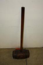 VINTAGE ARCADE WOODEN MALLOT APPROX 36" TALL