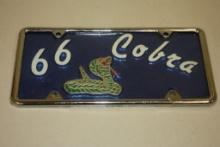 PLASTIC 1966 COBRA LICENSE PLATE