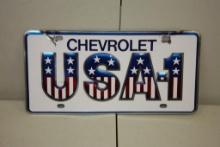 VINTAGE USED CHEVROLET USA 1 LICENSE PLATE