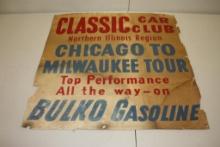 VINTAGE CAR CLUB POSTER, VERY FRAGILE, 24" X 24"