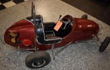 RARE QUARTER MIDGET RACER GO-CART, 1958 WAHLBORG, OPEN WHEEL SPRINT STYLE CAR 1/4 SCALE,