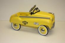 RARE BURNS NOVELTY AND TOY NEW YORK CITY CHECKER TAXI PEDAL CAR