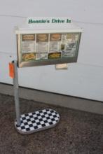 VINTAGE A&W OUTDOOR MENU MATIC DRIVE IN MENU BOARD, COITS ROOT BEER WITH BASE
