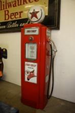 WAYNE MODEL 70 LIGHTHOUSE STYLE GAS PUMP WITH ORIGINAL GLOBE, VINTAGE, OLDER RESTORATION