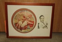AUTOGRAPHED ART KASSEL BOGUE PICTURE DISC 78 FRAMED AND MATTED, 20" X 16" R-714