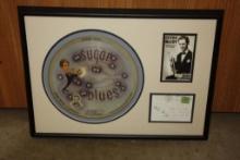 AUTOGRAPHED CLYDE MCCOY VOGUE FRAMED AND MATTED PRINT, 20" X 16"