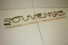 VINTAGE NEON ADVERTISING SIGN SOUVENIRS 38"