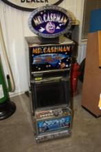 MR CASHMAN VIDEO POKER SLOT MACHINE FULL SIZE, NEEDS REPAIR