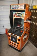 FUN VINTAGE EM ELECTRO MECHANICAL CHICAGO COINS MOTORCYCLE DRIVING GAME, WORKS