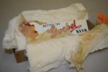 RARE VINTAGE KOLOPLAK KOLOGRAPH COMPANY, GOEBEL DETROIT MI, BEER SIGN, BANTAM BOTTLE