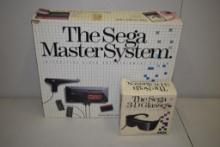 VINTAGE SEGA MASTER SYSTEM POWER BASE VIDEO GAME CONSOLE IN BOX WITH 3D SEGA GLASSES