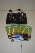 SET OF KISS HEADLINE ACTION FIGURES, VINTAGE 1990'S; GENE, PAUL, PETER AND ACE