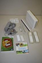 USED NINTENDO WII WITH TWO CONTROLS, CONSOLE GAMES AND MORE!