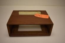 VINTAGE 1960'S WOODEN STEREO EQUIPMENT CABINET, 17" X 13" X 6"
