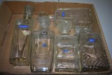 VINTAGE ALCOHOL BOTTLES, GLASS