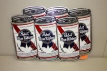 TIN PABST BLUE RIBBON SIGN, 23" X 16" BEER ADVERTISING